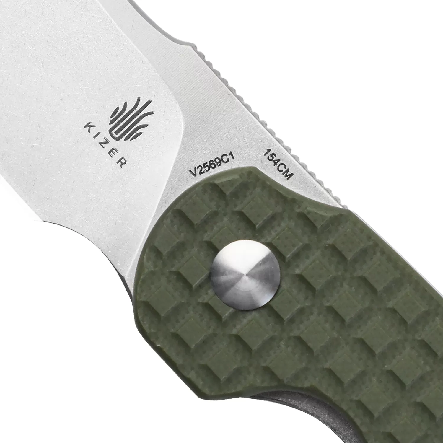 Kizer October Mini Liner Lock Knife Green G-10 (2.54 Stonewash) V2569C1