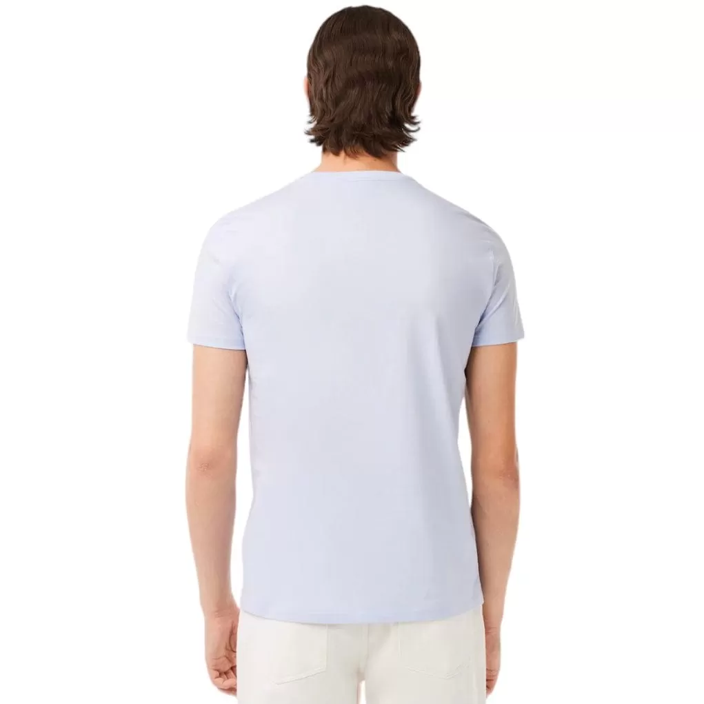 Lacoste Crew Neck Pima Cotton Jersey T Shirt (Light Blue) TH6709-51