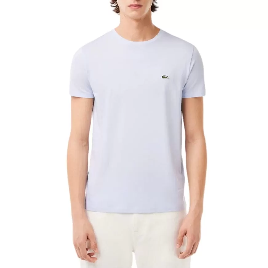 Lacoste Crew Neck Pima Cotton Jersey T Shirt (Light Blue) TH6709-51