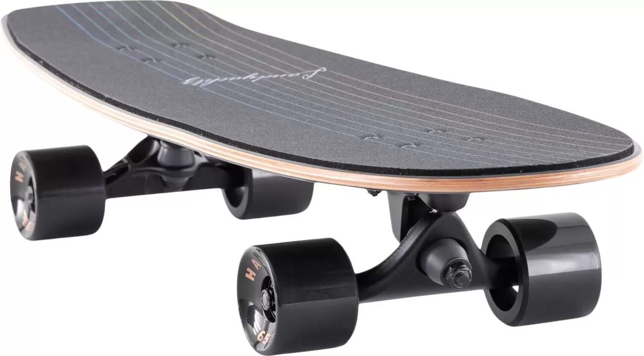 LANYACHTZ SURFSKATE COMPLET BUTTER LINES BLACK 31.2 X 9