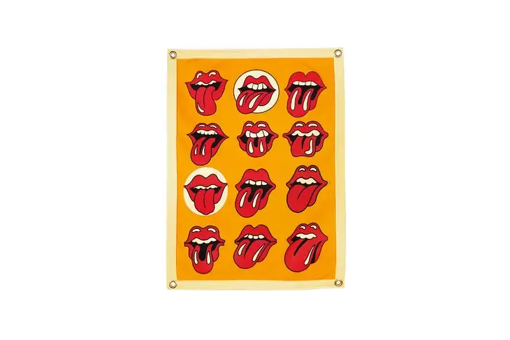 Lips Camp Flag  the Rolling Stones X Oxford Pennant