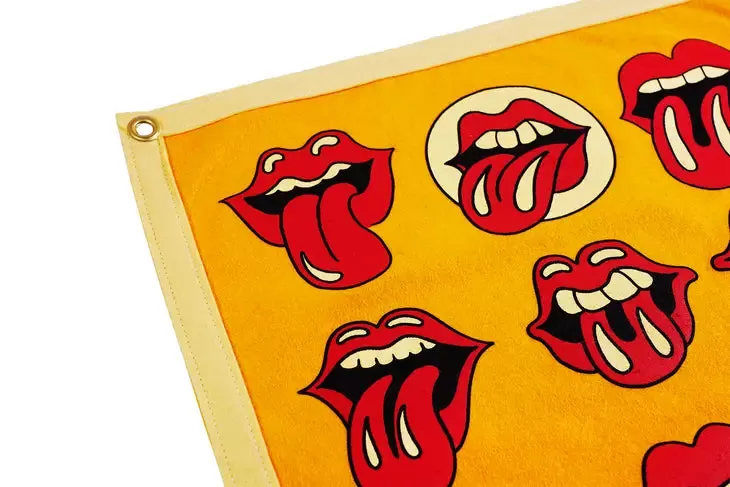 Lips Camp Flag  the Rolling Stones X Oxford Pennant