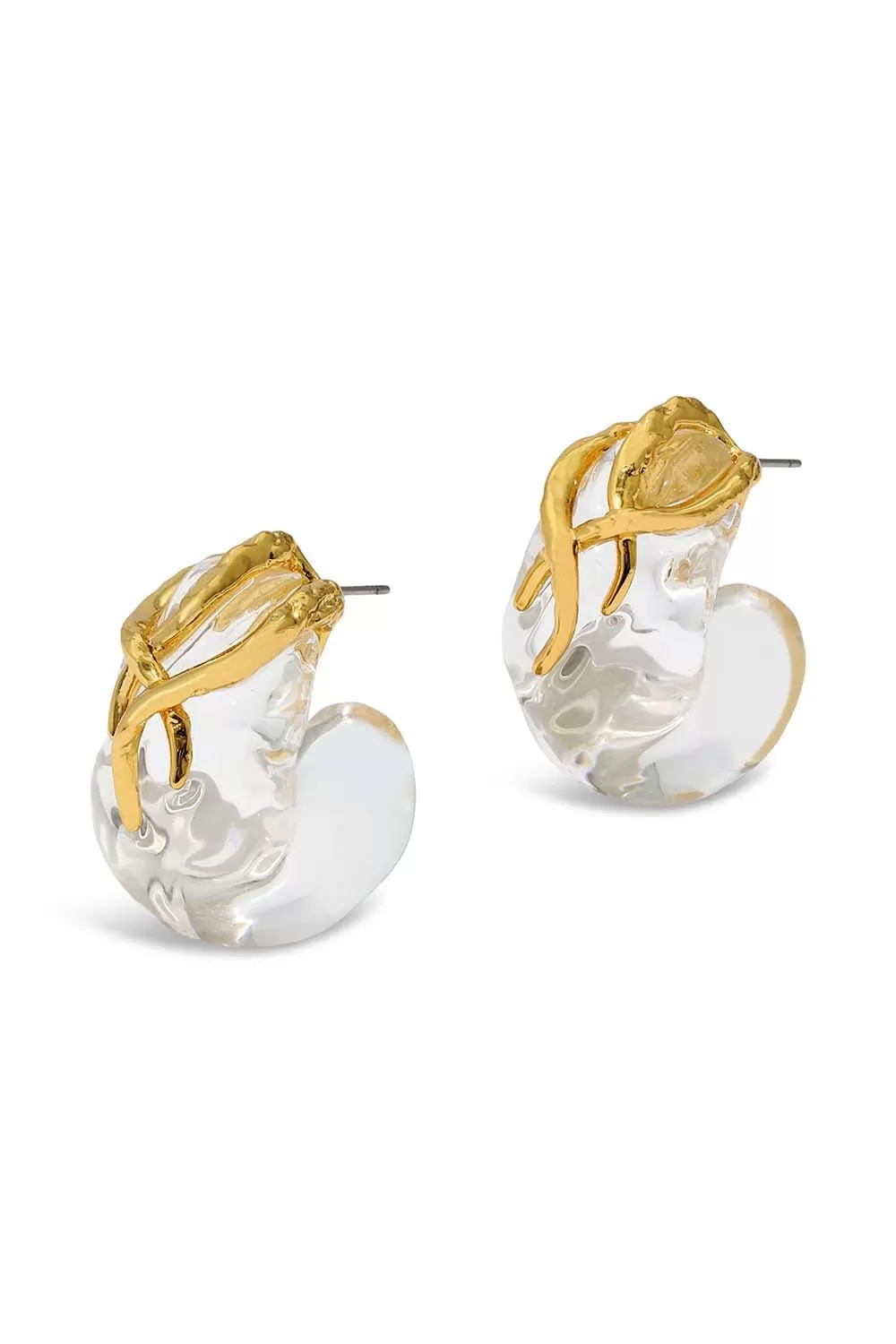 Liquid Vine Lucite Small Hoop Earrings