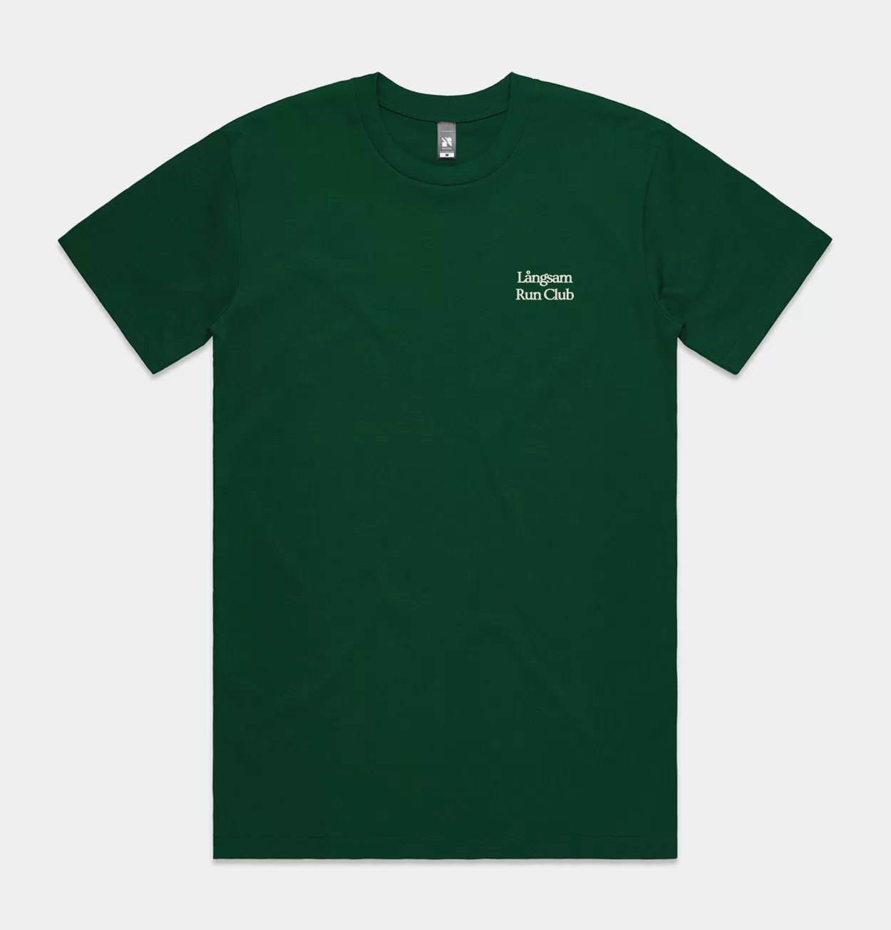 Lngsam Run Club Embroidered Logo T-Shirt in Emerald