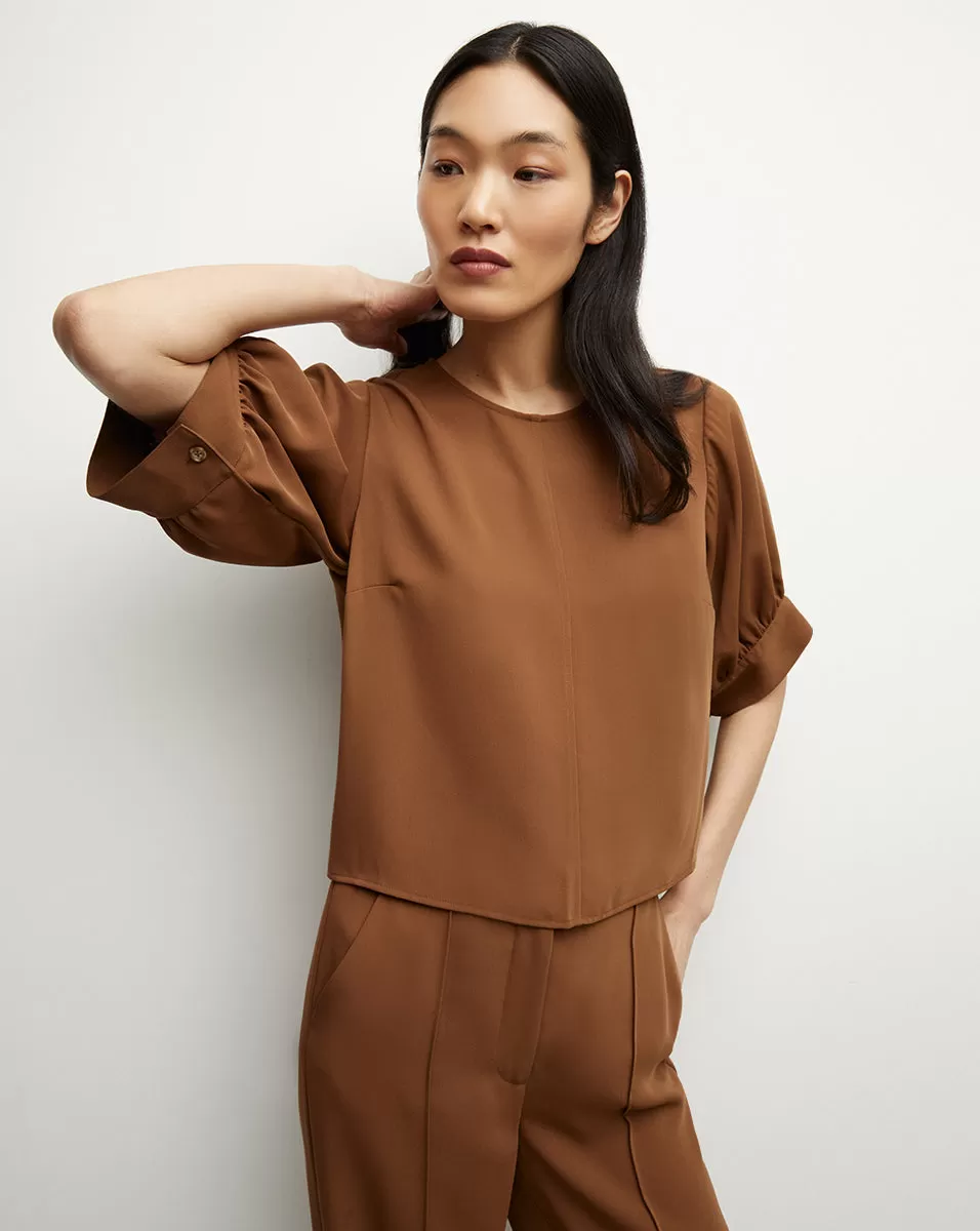 Margaret Matte Crepe Top