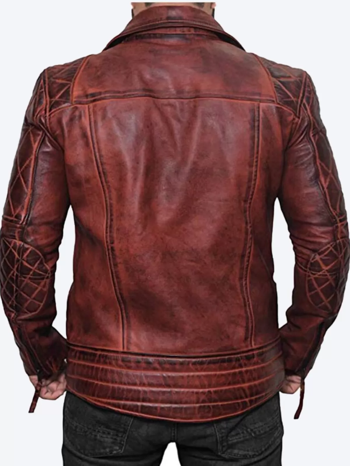 Men's Genuine Lambskin Leather Vintage Motorcycle Jacket