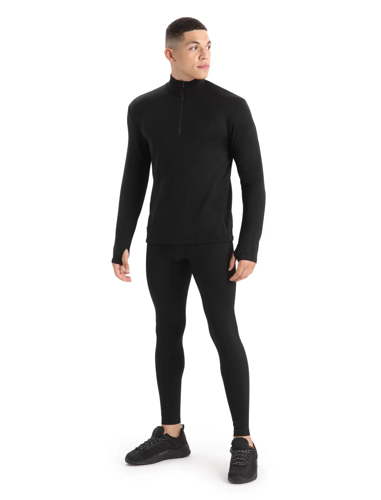 Mens Original LS Half Zip - Black