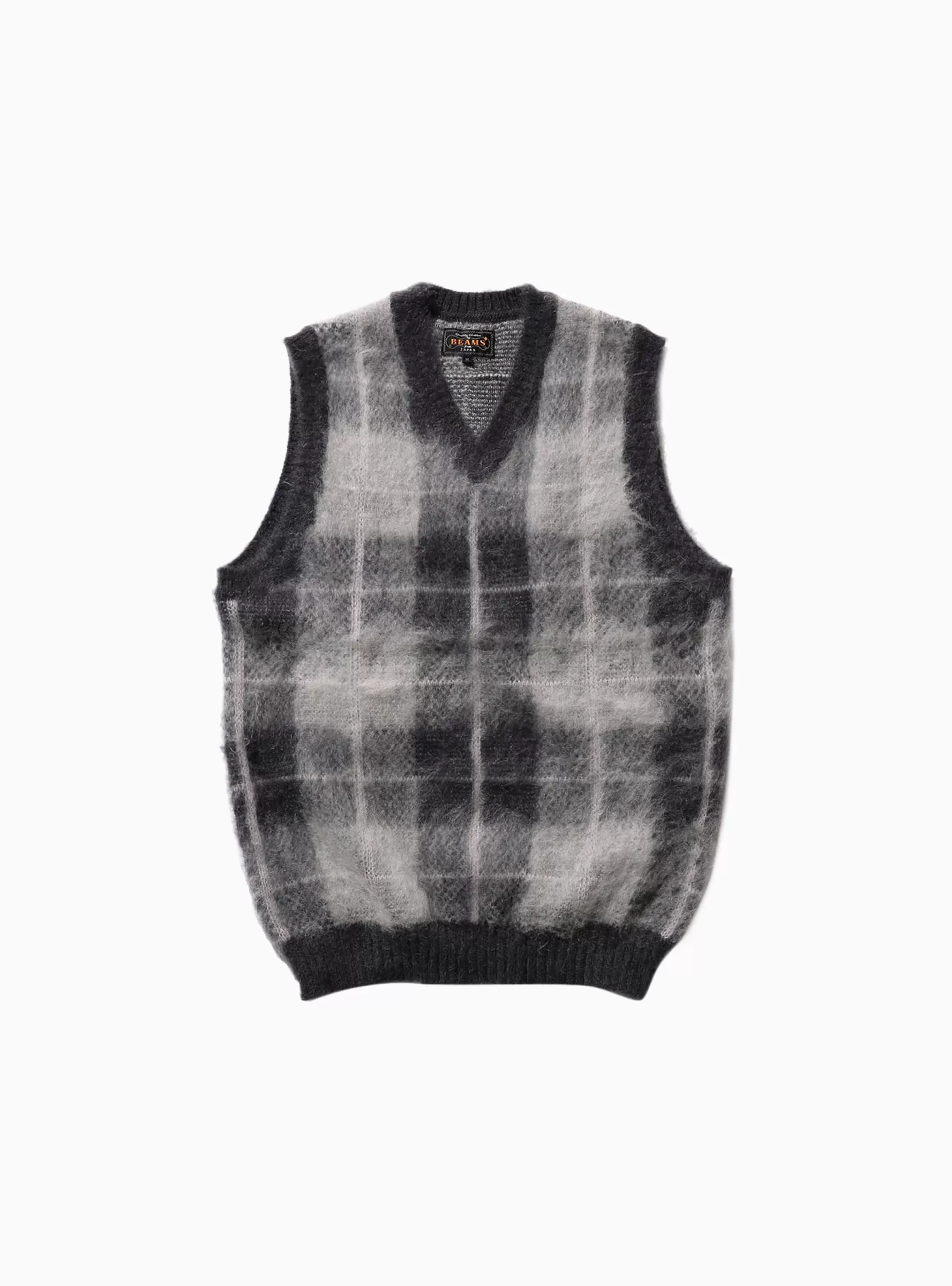 Mohair Vest Grey Check