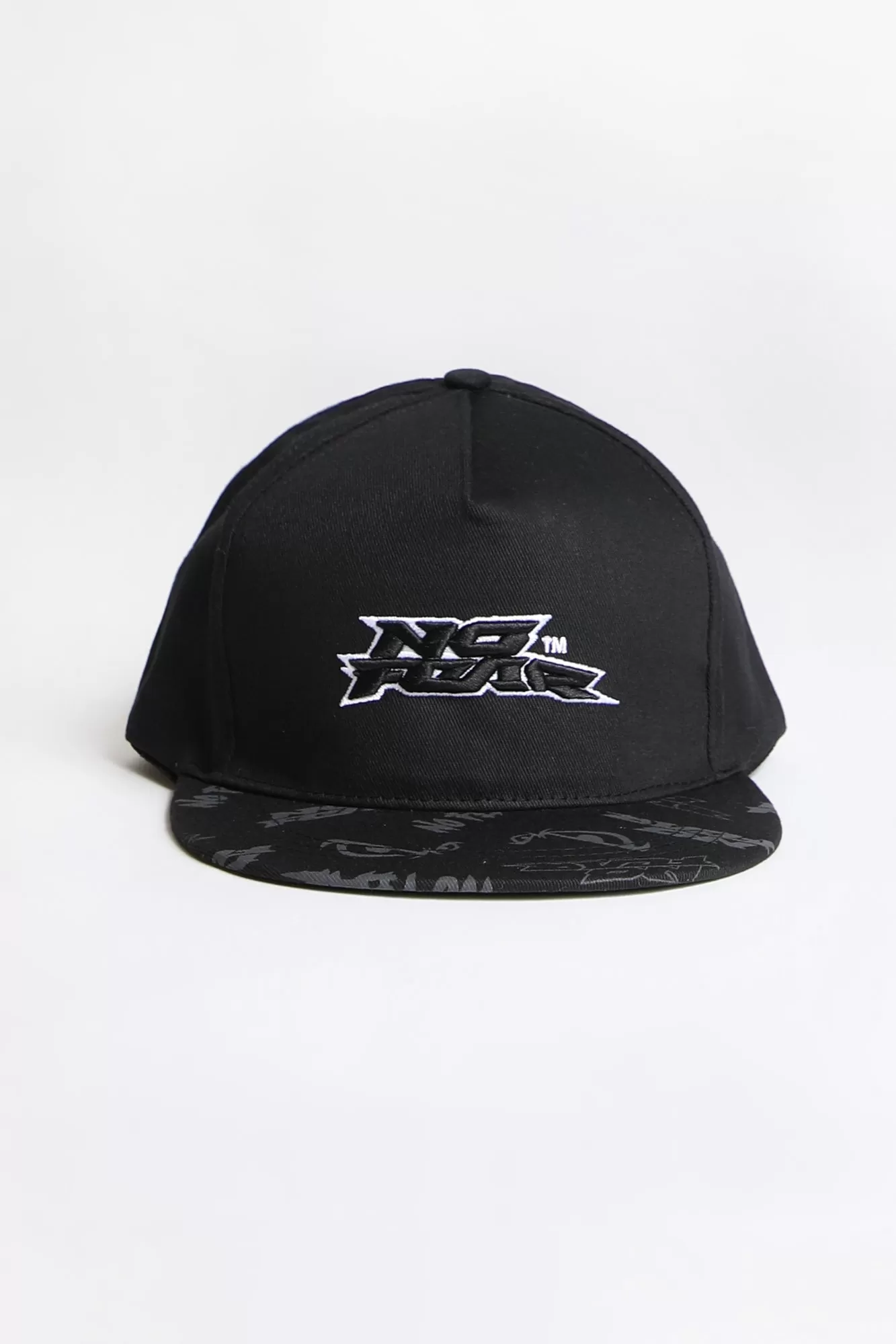 No Fear Mens Embroidered Logo Flat Brim Hat