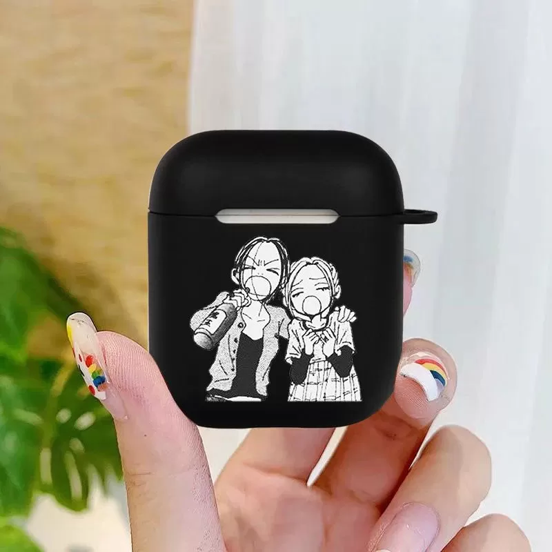 Oosaki Nana anime cartoon movie Soft silicone TPU Case For AirPods Pro 1 2 3Black Silicone Wireless Bluetooth Earphone Box Cover