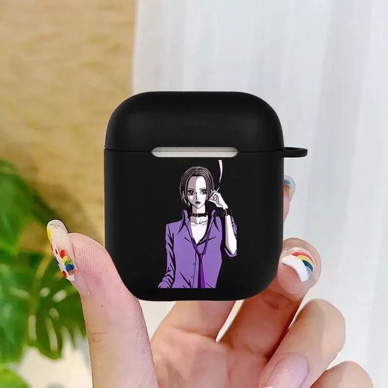 Oosaki Nana anime cartoon movie Soft silicone TPU Case For AirPods Pro 1 2 3Black Silicone Wireless Bluetooth Earphone Box Cover