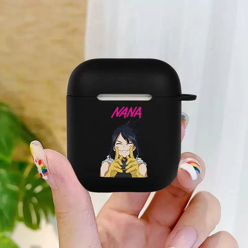 Oosaki Nana anime cartoon movie Soft silicone TPU Case For AirPods Pro 1 2 3Black Silicone Wireless Bluetooth Earphone Box Cover