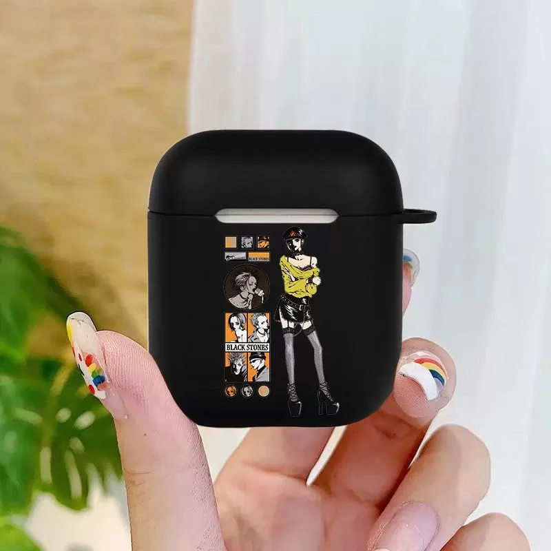 Oosaki Nana anime cartoon movie Soft silicone TPU Case For AirPods Pro 1 2 3Black Silicone Wireless Bluetooth Earphone Box Cover