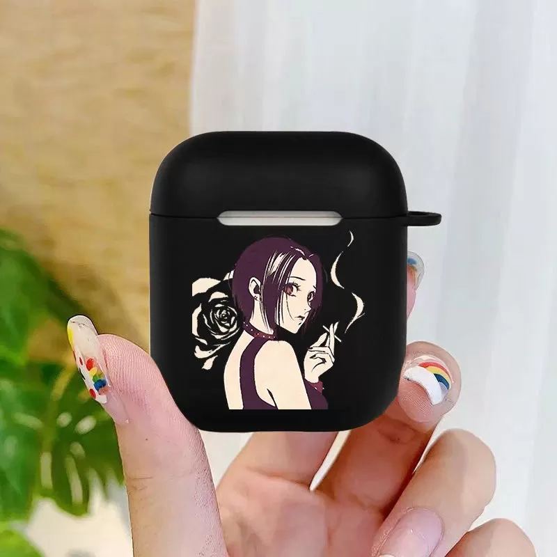 Oosaki Nana anime cartoon movie Soft silicone TPU Case For AirPods Pro 1 2 3Black Silicone Wireless Bluetooth Earphone Box Cover