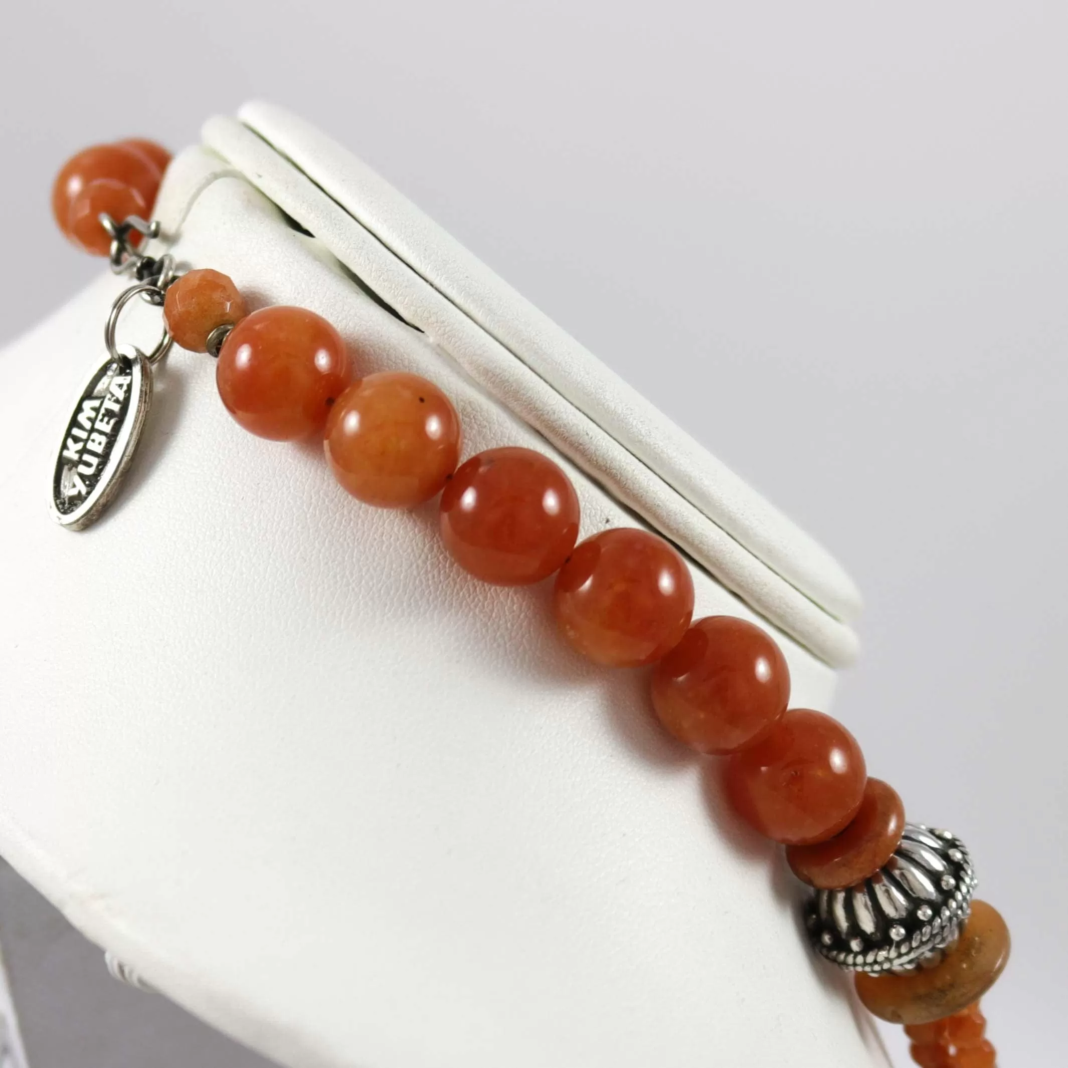 Orange Selenite Charm Necklace