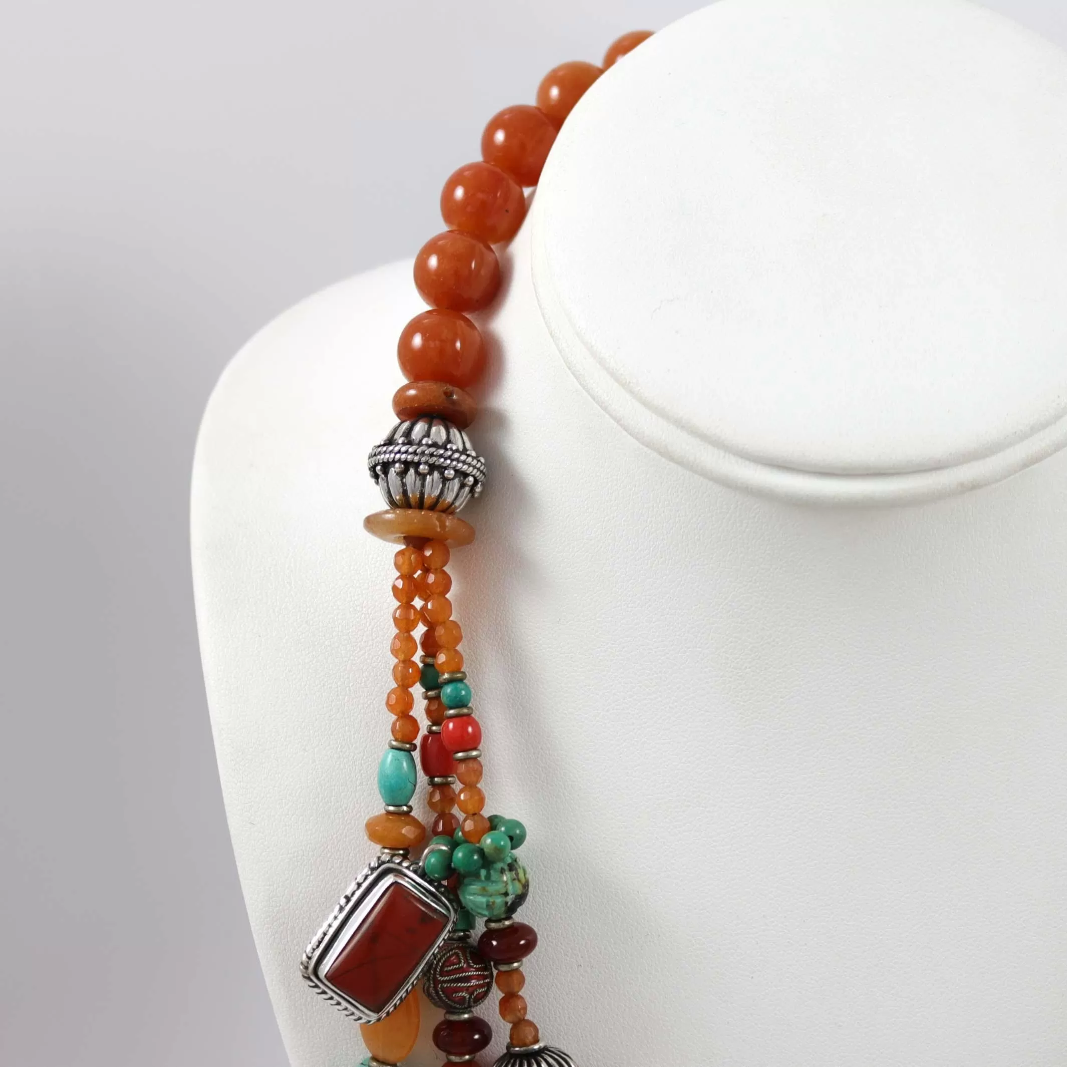 Orange Selenite Charm Necklace