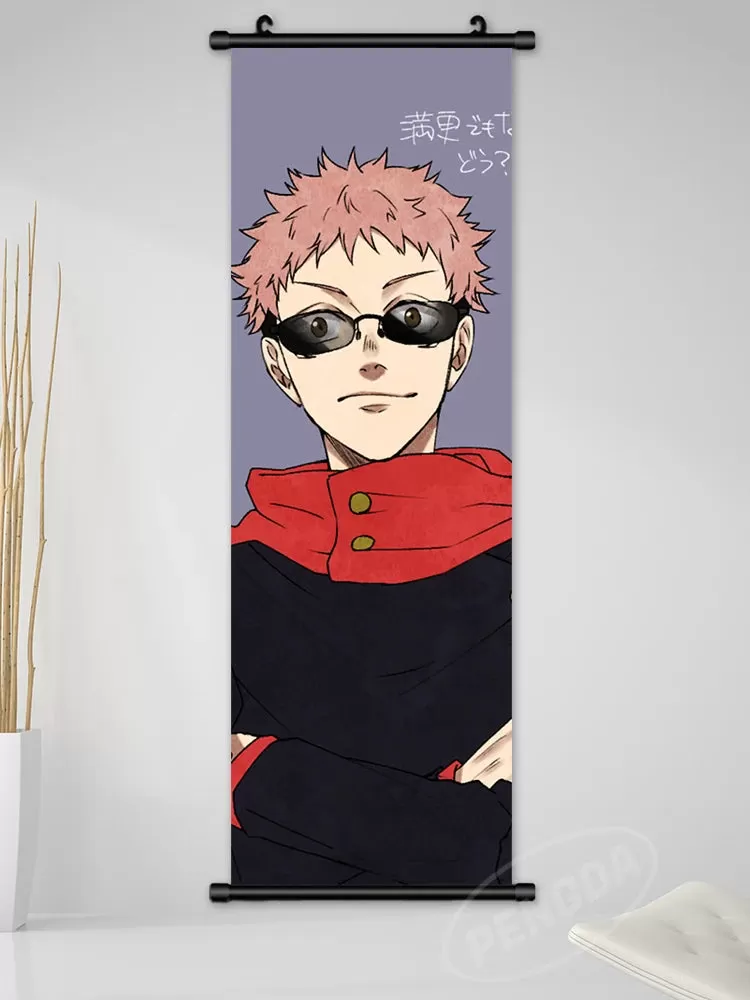 Print Canvas Jujutsu Kaisen Poster Kugisaki Nobara Wall Artwork Ryomen Sukuna Pictures Anime Scroll Hanging Painting