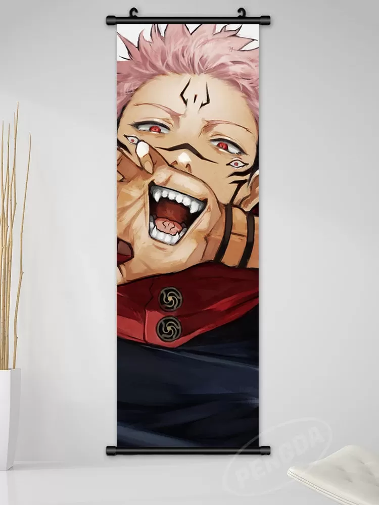 Print Canvas Jujutsu Kaisen Poster Kugisaki Nobara Wall Artwork Ryomen Sukuna Pictures Anime Scroll Hanging Painting