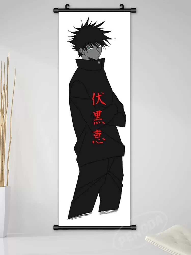 Print Canvas Jujutsu Kaisen Poster Kugisaki Nobara Wall Artwork Ryomen Sukuna Pictures Anime Scroll Hanging Painting