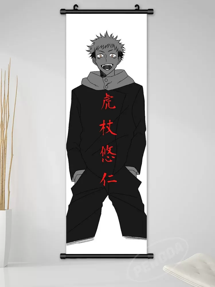 Print Canvas Jujutsu Kaisen Poster Kugisaki Nobara Wall Artwork Ryomen Sukuna Pictures Anime Scroll Hanging Painting