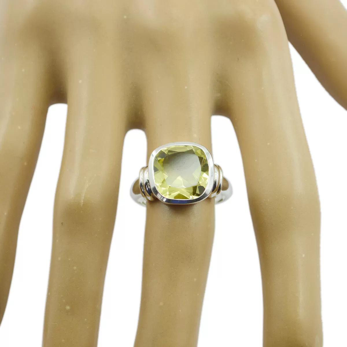 Reals Gem Lemon Quartz Sterling Silver Ring Travel Jewelry Organizer