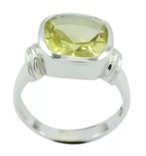 Reals Gem Lemon Quartz Sterling Silver Ring Travel Jewelry Organizer