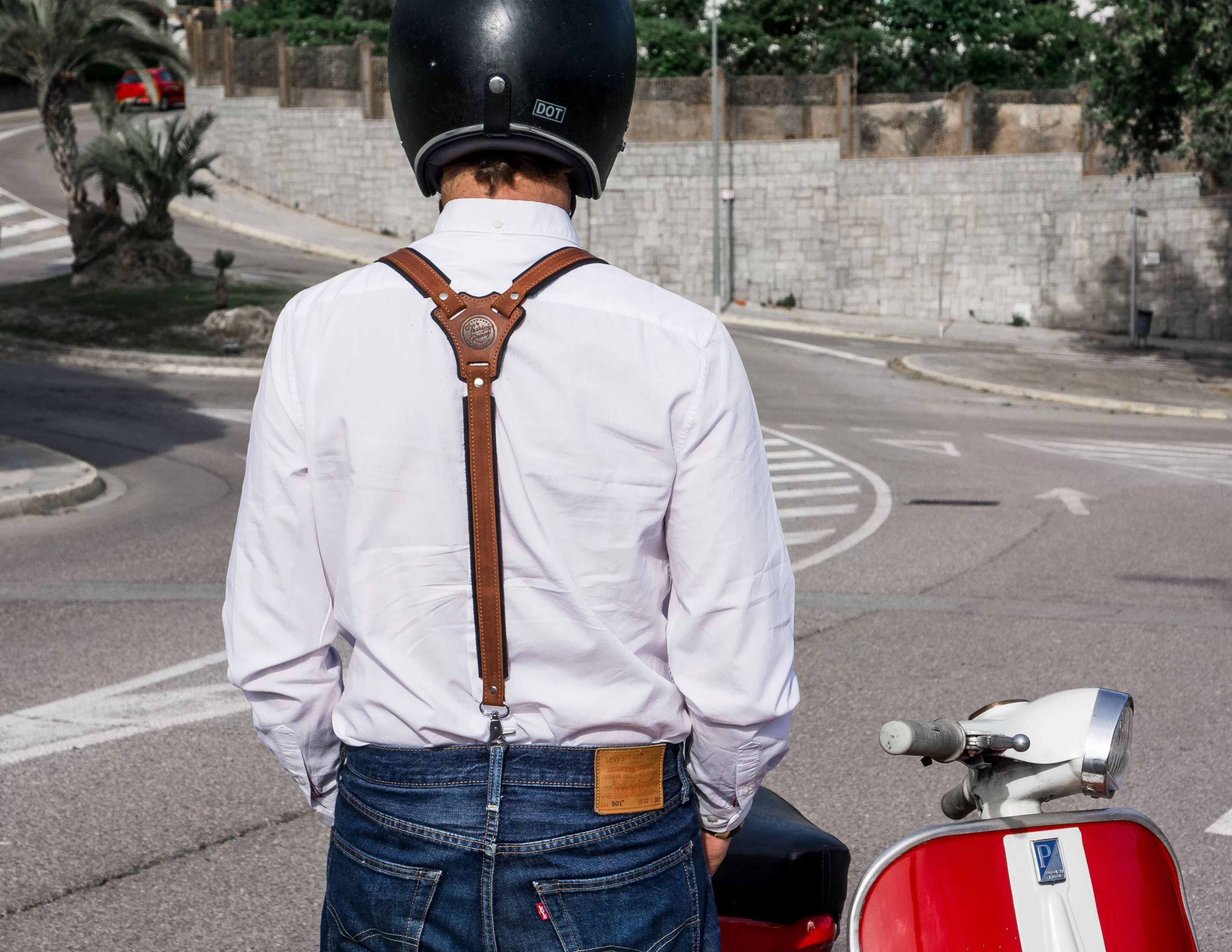 Reinforced Leather Suspenders | Gentleman Gift | Handmade | Personalized