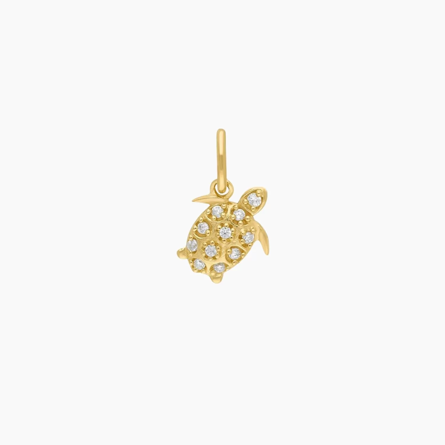 Roma Turtle CZ Charm (Gold)