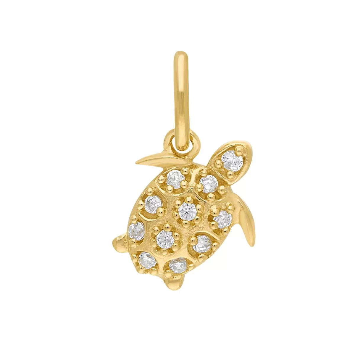 Roma Turtle CZ Charm (Gold)