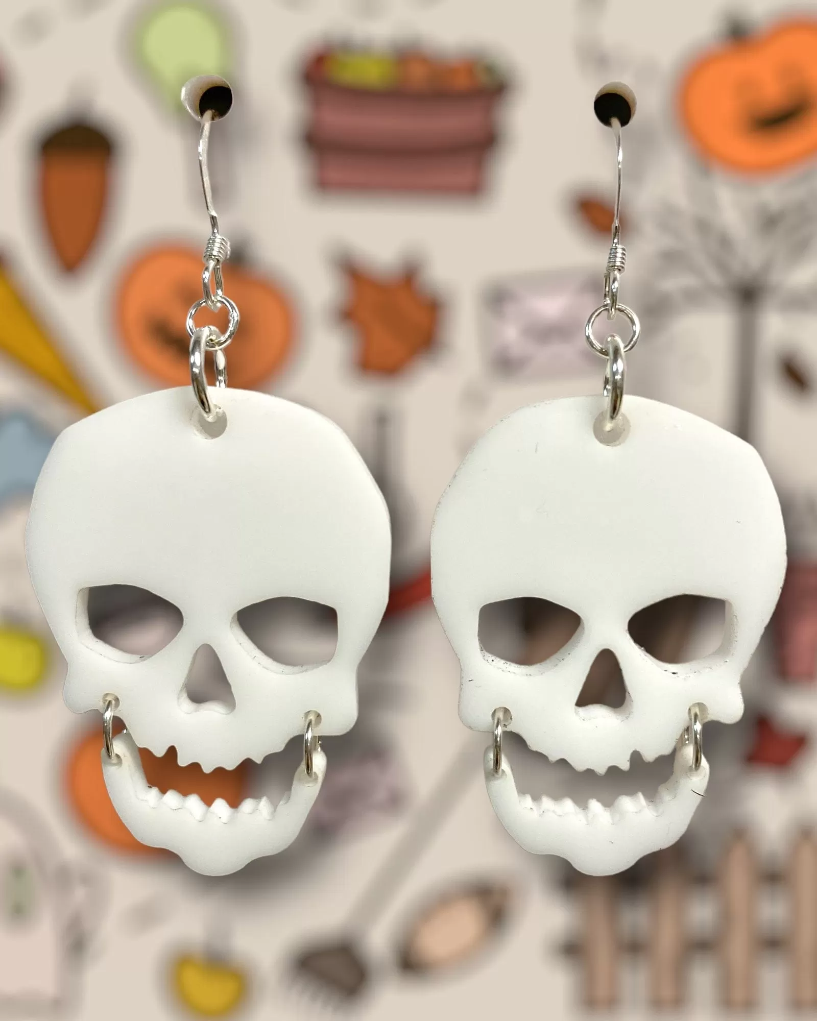 Scary Skull Earring - Halloween Jewelry Making Kit