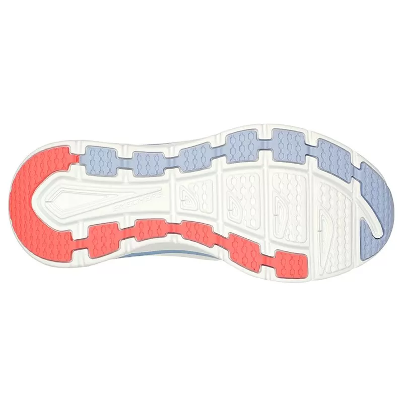 'Skechers' Women's Relaxed Fit: D'Lux Walker-Fresh Finesse - White / Pink / Blue