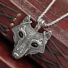 Stainless Steel Fenrir on Rope Chain