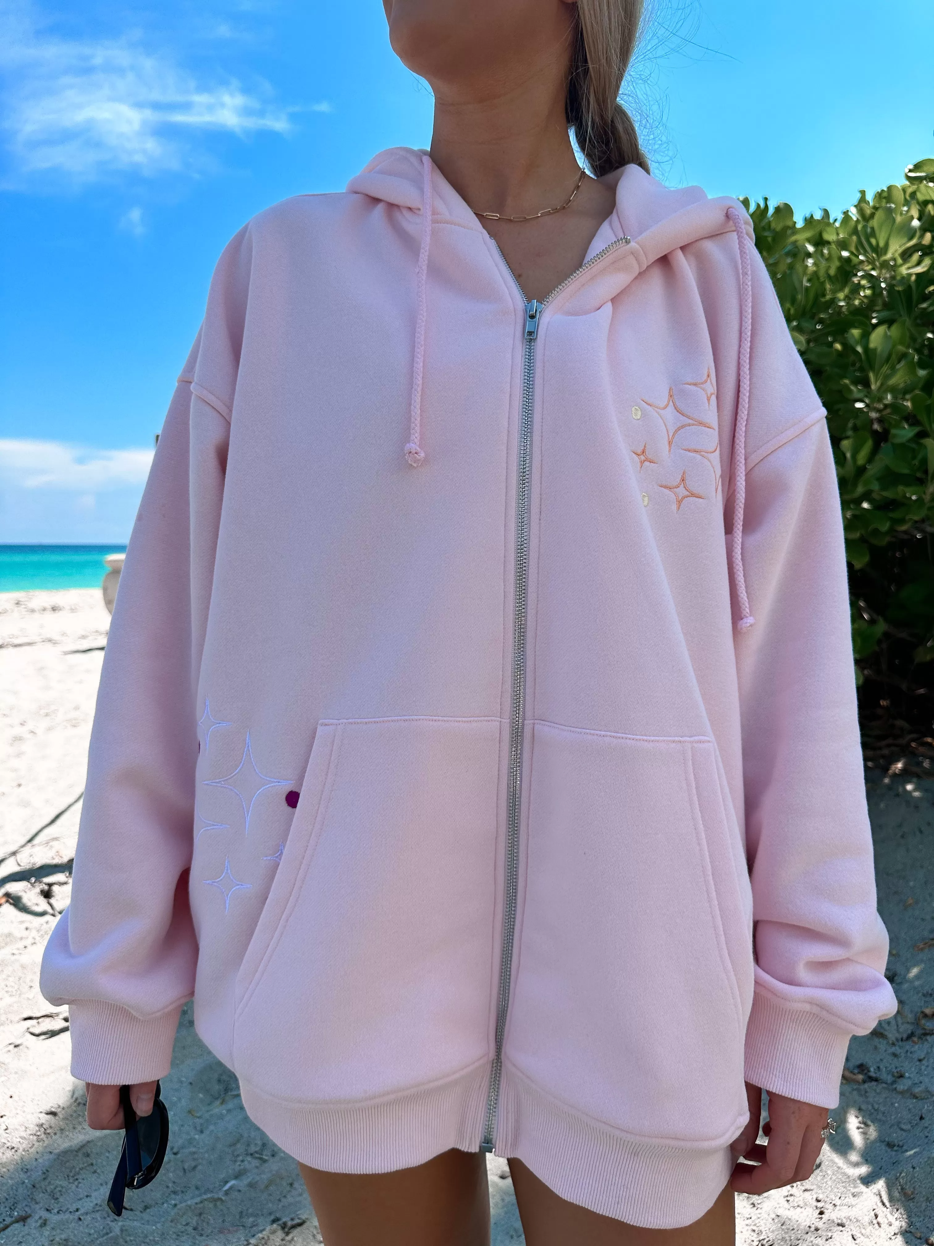 Sunset Rays Zip-Up Hoodie