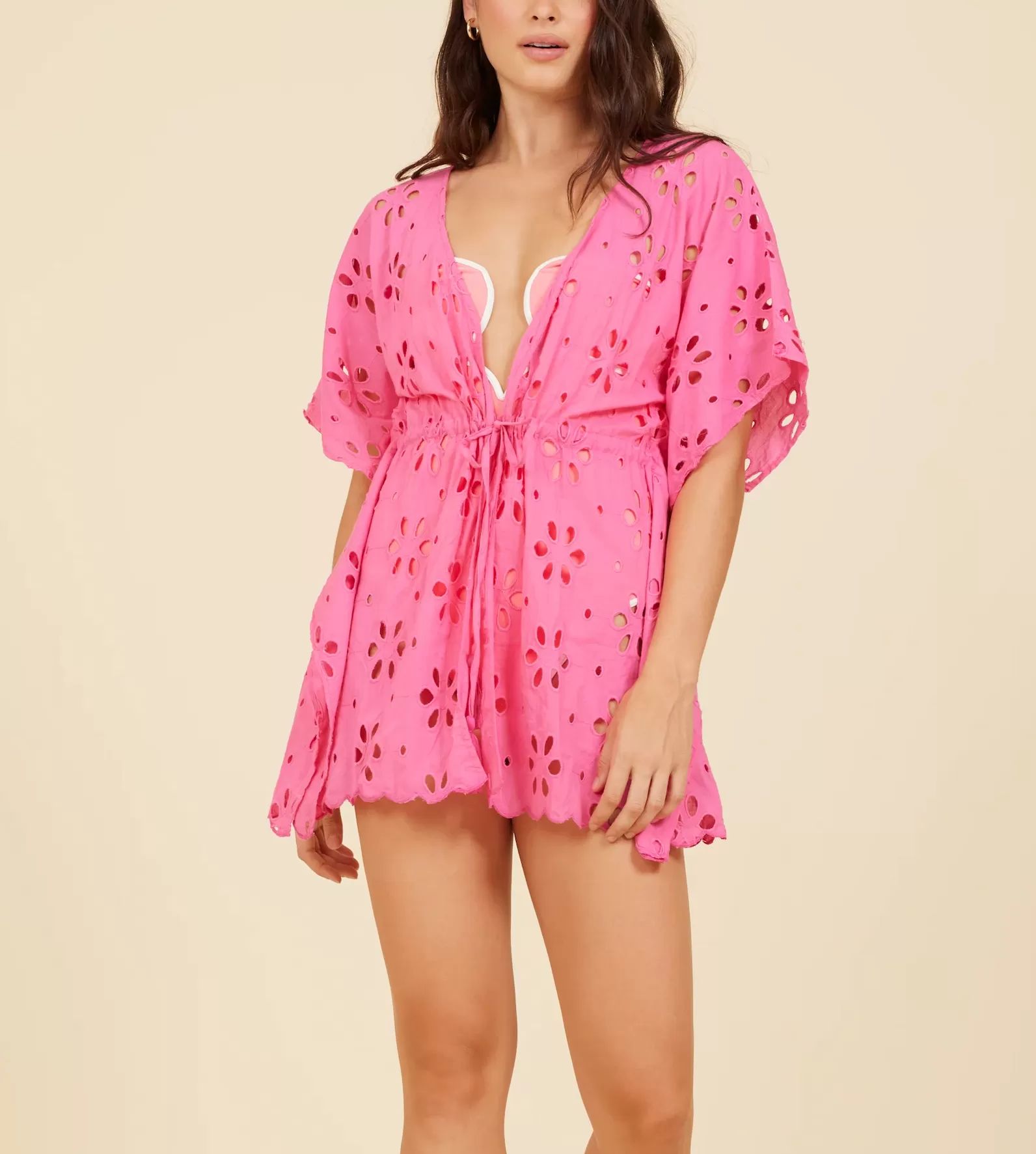 Surf Gyspy Eyelet Floral Coverup