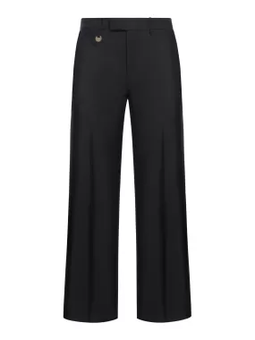 Tailored trousers in wool and silk