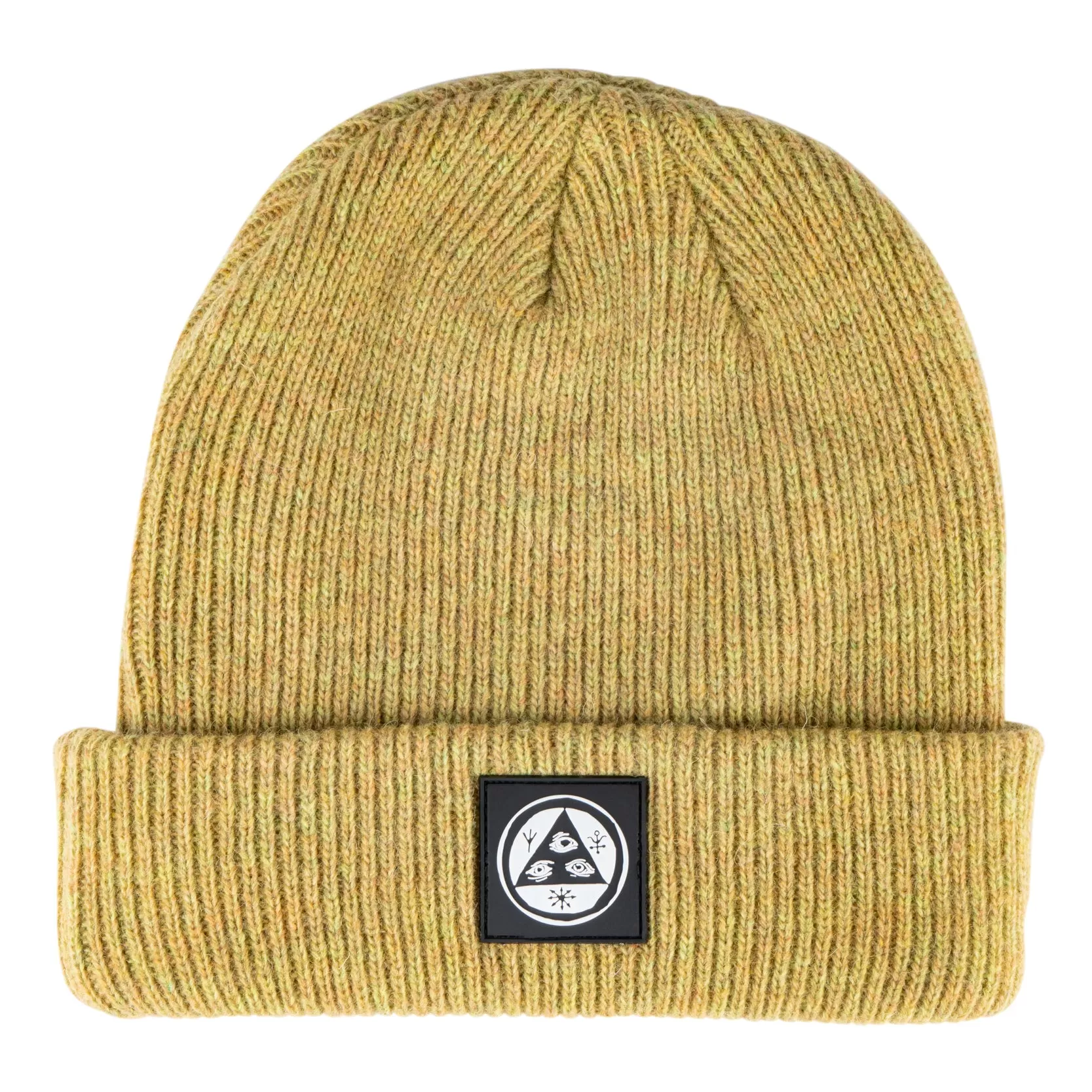 Talisman PVC Patch Merino Wool Beanie - Mustard