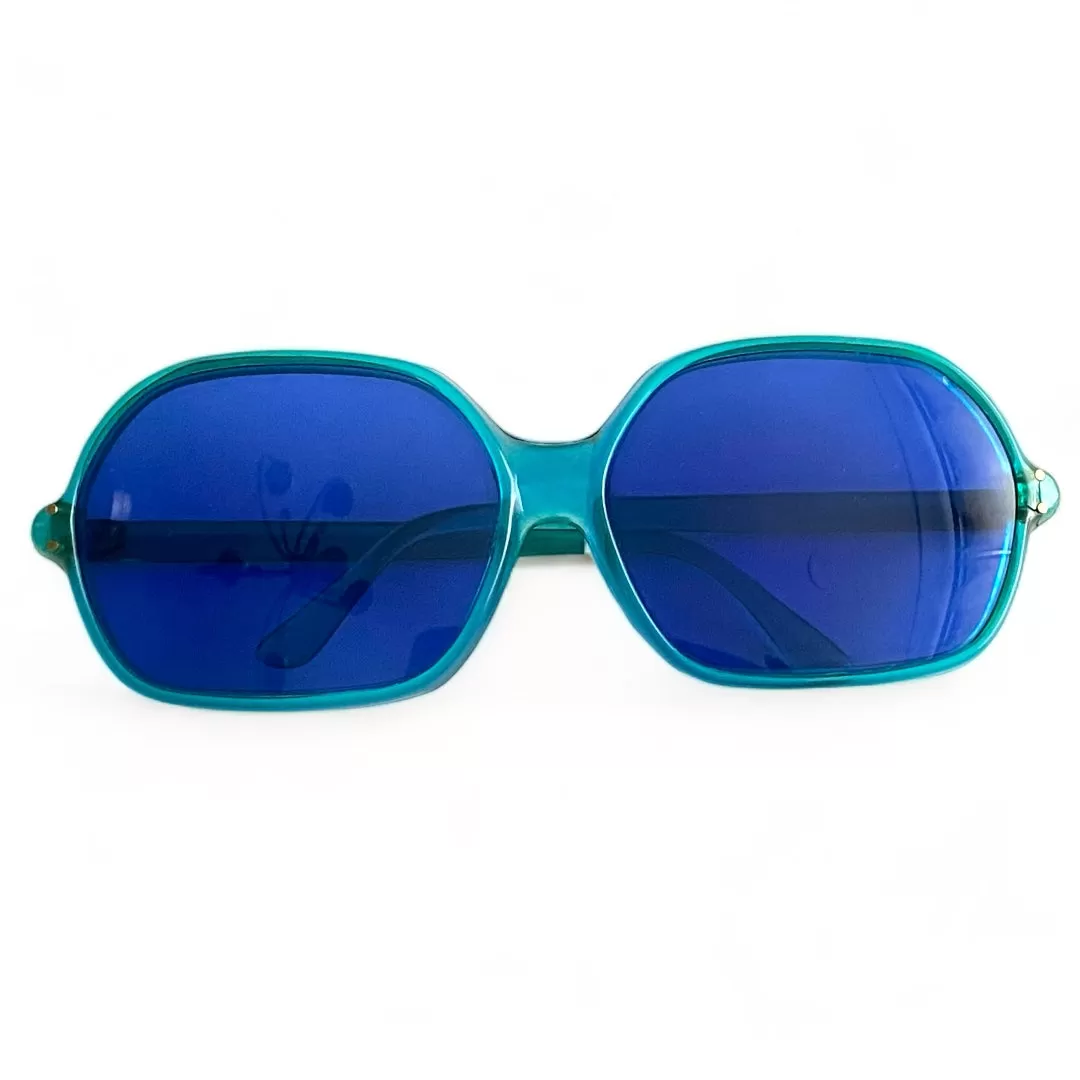 Teal Frames Blue Lens Sunnies