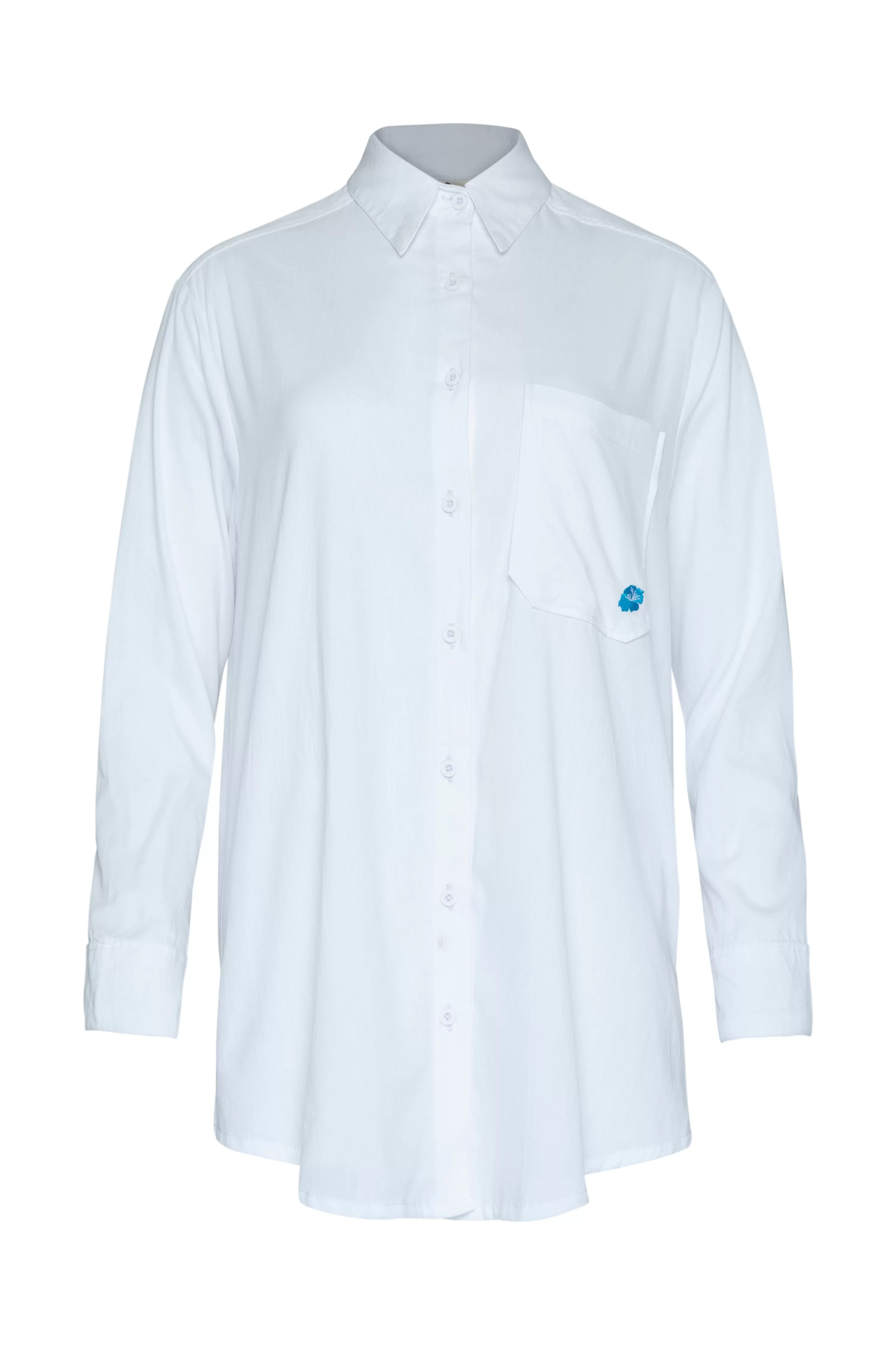 THE GEORGIE PORGIE EMBROIDERED SHIRT - WHITE