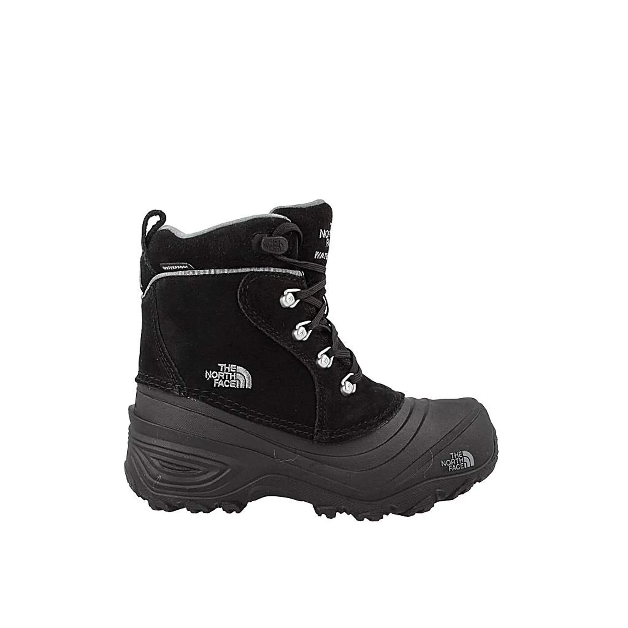 The North Face Youth Chilkat II Lace-Up Black Suede Leather Kids Boots NF02T5RKZ2_020