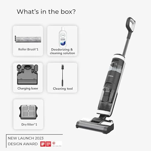 Tineco Floor One S3 Smart Cordless Vacuum Cleaner, 2-in-1 Wet and Dry Function, Powerful Vacuum Cleaner, Automatic Floor Washer, 4000 mAh Battery, Smart App