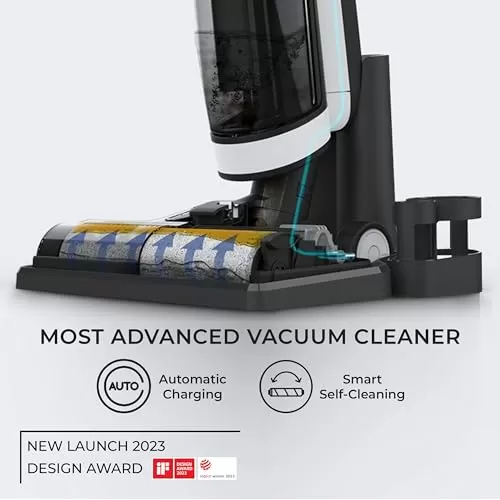 Tineco Floor One S3 Smart Cordless Vacuum Cleaner, 2-in-1 Wet and Dry Function, Powerful Vacuum Cleaner, Automatic Floor Washer, 4000 mAh Battery, Smart App