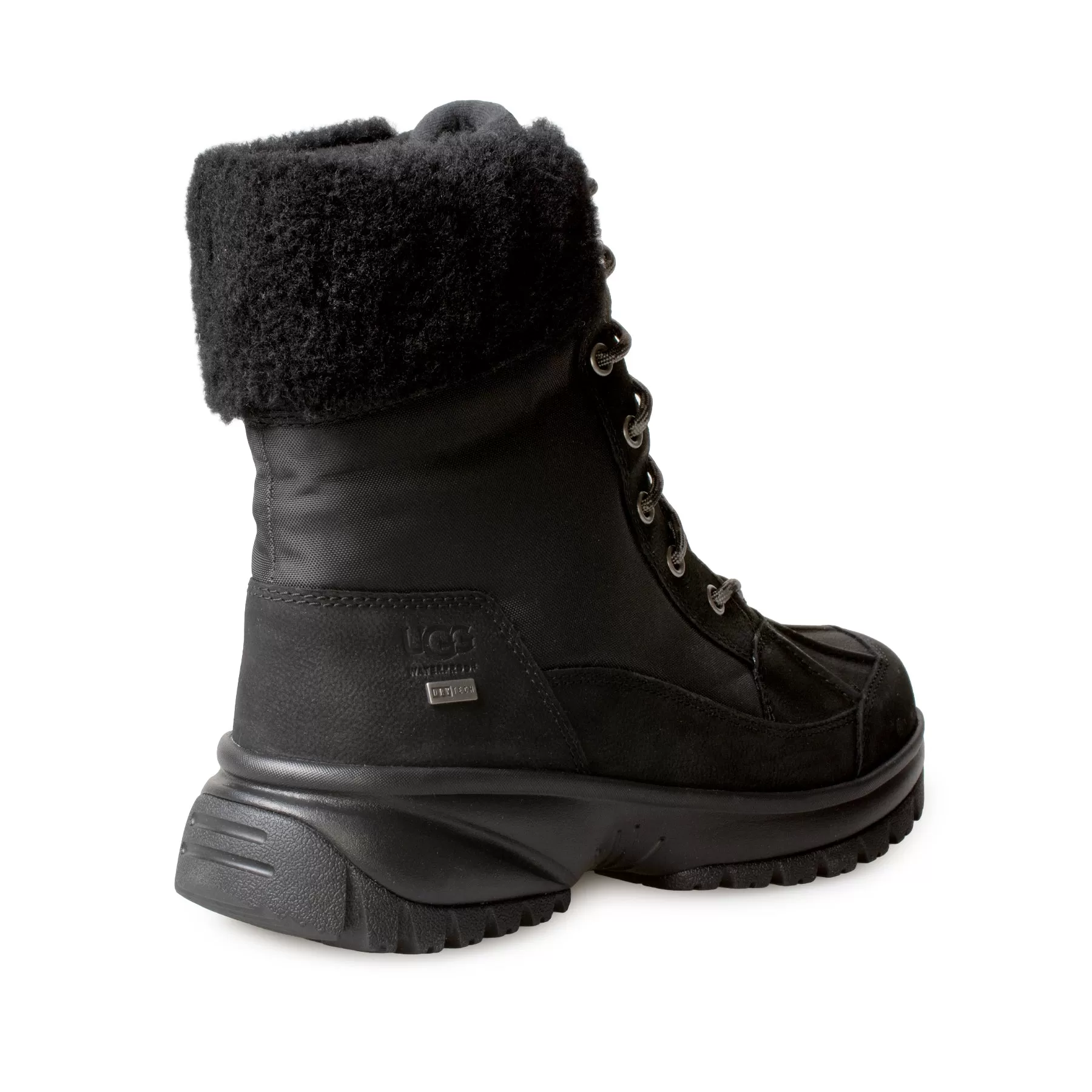 UGG Yose Fluff Hiker Black Boots - Women's