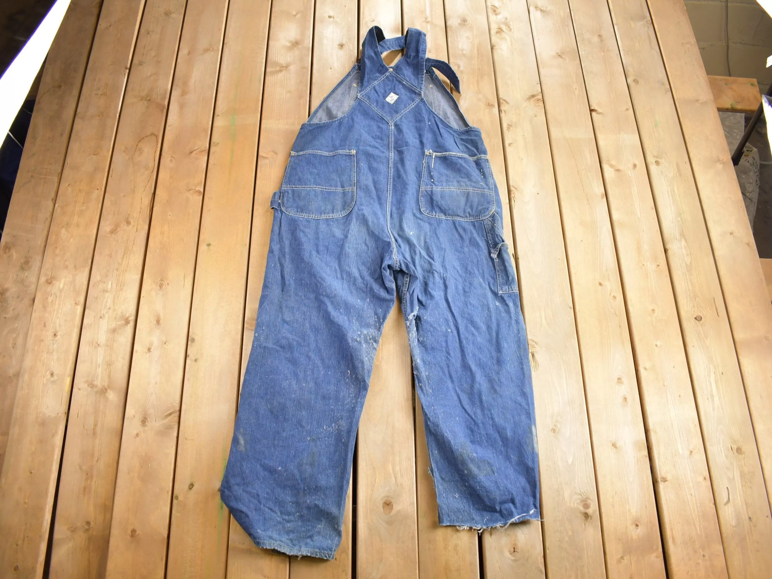 Vintage 1940s Pay Day JC Penney Denim Overalls / Vintage Overalls / Vintage Workwear / True Vintage / Union Made In USA / Sanforized