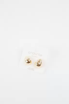 Willa Teardrop Brass Earring, Gold