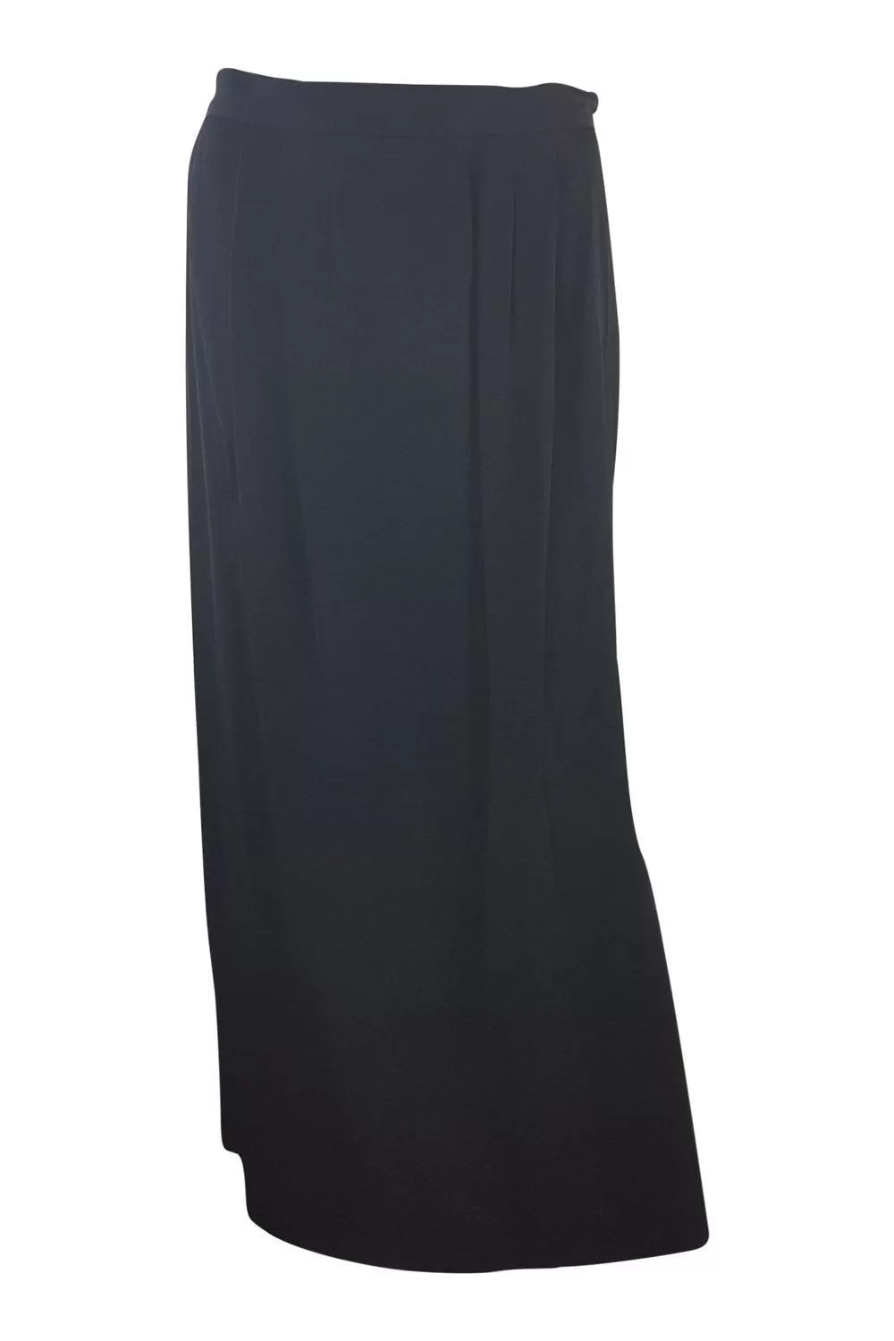 YVES SAINT LAURENT Vintage Black Pleat Front Maxi Skirt (10)